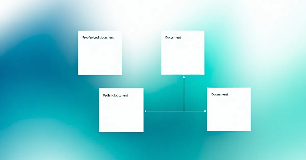 Abstract medical document structure concept, SOAP note AI workflow visualization
